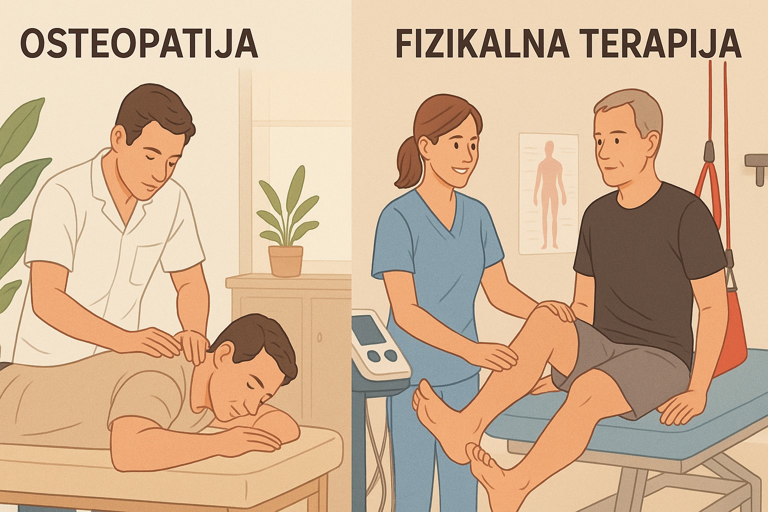 Saznaj razliku između osteopatije i fizikalne terapije